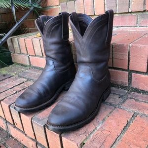 TECOVAS Stockton Ranch Wear  Brown Leather Boots